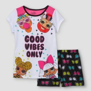 Girls L.O.L. Surprise! 2-Piece Pajama Set, Size Small